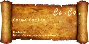 Csima Csilla névjegykártya