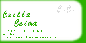 csilla csima business card